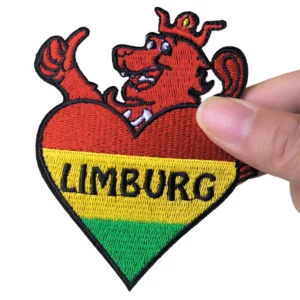 Carnival Red Yellow Green Limburg Embleem for Clothing Iron on Embroidered Sew Applique Knotwilgendam Patch Boemeldonck Patches
