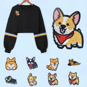 DIY for Clothes Corgi Dachshund Corgi Apparel Decoration Iron On Clothes Embroidery Sewing Fabric Patches Dog Pattern Appliques