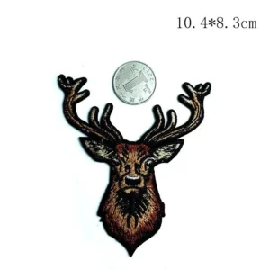 Cartoon Sika Deer Cloth Stickers Exquisite Deer Head Tibetan Antelope Small Animal Children Adhesive Clothing Accessories